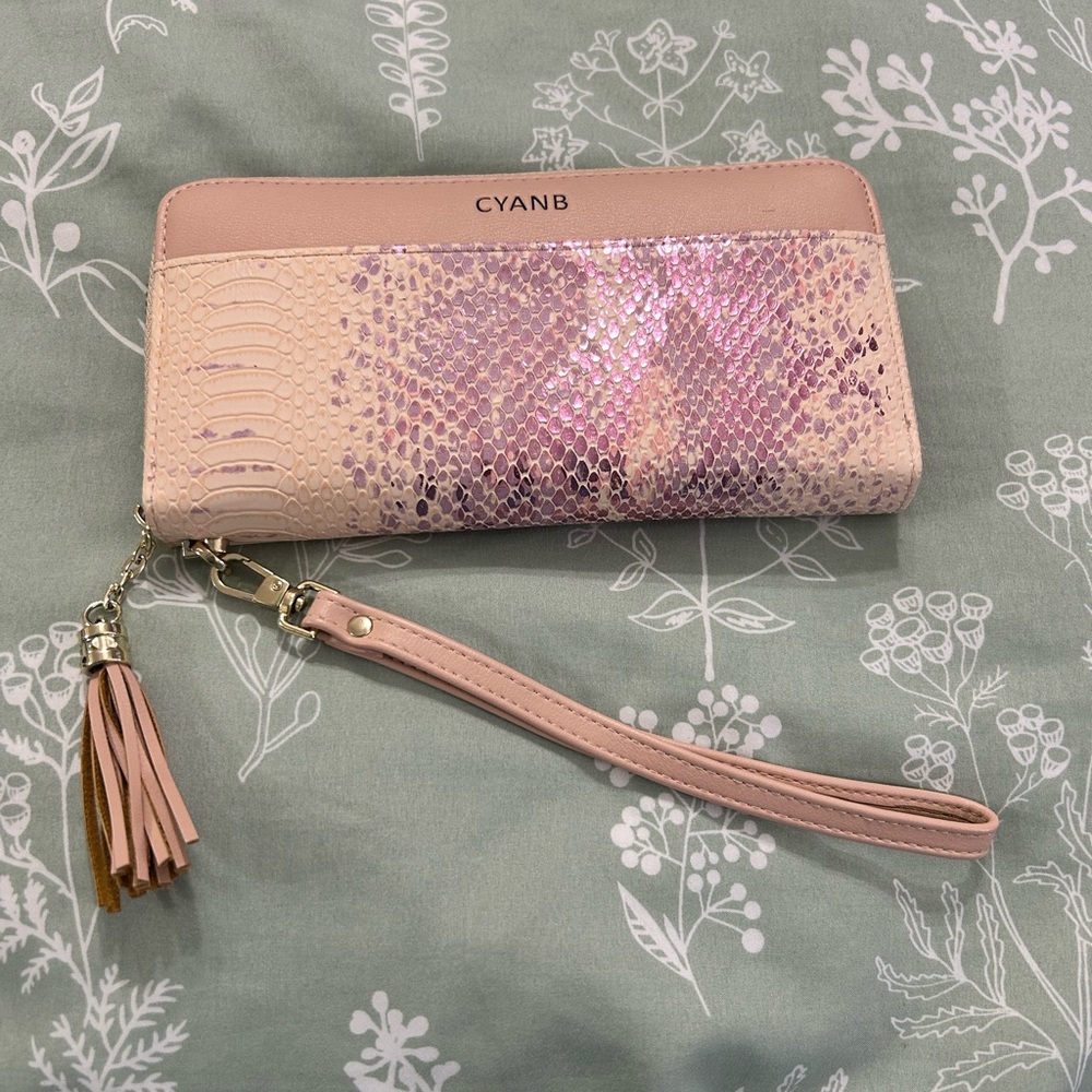 CYANB snakeskin print wristlet wallet